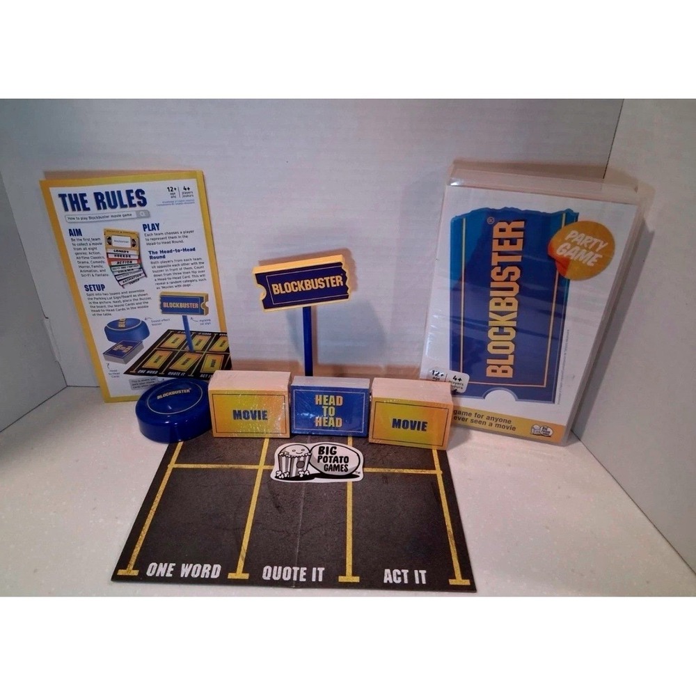 Blockbuster Party Game Big Potato Games Movie Trivia Charades Buzzer 90's